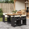 vidaXL Patio Dining Set Set of 4 Black, Cream White - 2 of 4