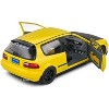 1991 Honda Civic (EG6) RHD (Right Hand Drive) "Spoon Version" Yellow Carnival with Black Hood 1/18 Diecast Model Car by Solido - 4 of 4