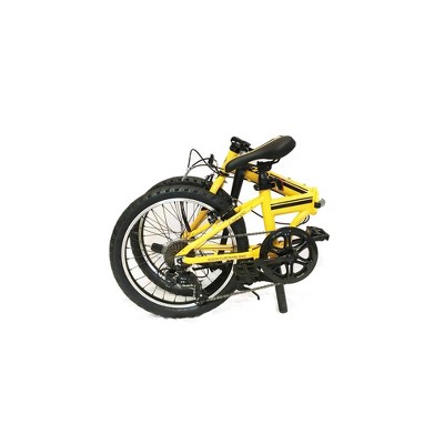 ZiZZO Campo 7 Speed 20" Folding Cruiser Bike - Yellow