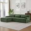 Chenille L-Shaped Sectional Sofa, Minimalist Comfy Sleeper Couch for Living Room, Apartment & Reception Spaces, No Assembly Required - 2 of 4