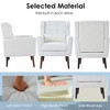 Lyngins Chenille Fabric Accent Chair with Waist Pillow, Ergonomic Lounge Armchair with Tapered Wooden Legs, Comfy Reading Chair for Living Room - 4 of 4