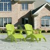 WestinTrends Dylan HDPE Outdoor Patio Adirondack Chairs with Ottomans (4-Piece Conversation Set) - 2 of 4
