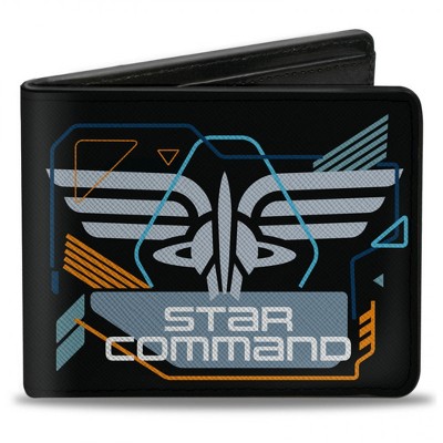 Adult Lightyear Star Command Wings w/ Text Logo Bi-Fold Wallet