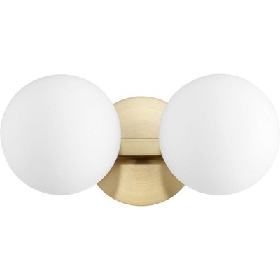 Quorum Lighting 2 - Light Vanity in  Aged Brass