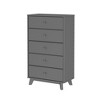 Plank+Beam Solid Wood Classic 5-Drawer Solid Wood Dresser, Storage Dresser for Bedroom, Chest of Drawers - 2 of 4