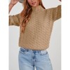 Women's Mock Neck Sweater Ribbed Knit Pullover Long Sleeve Top Casual Winter Sweater - 4 of 4
