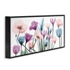 Stupell Industries Modern Translucent Pastel Tulips Framed Giclee Art, Black, 30" x 13" - 2 of 4