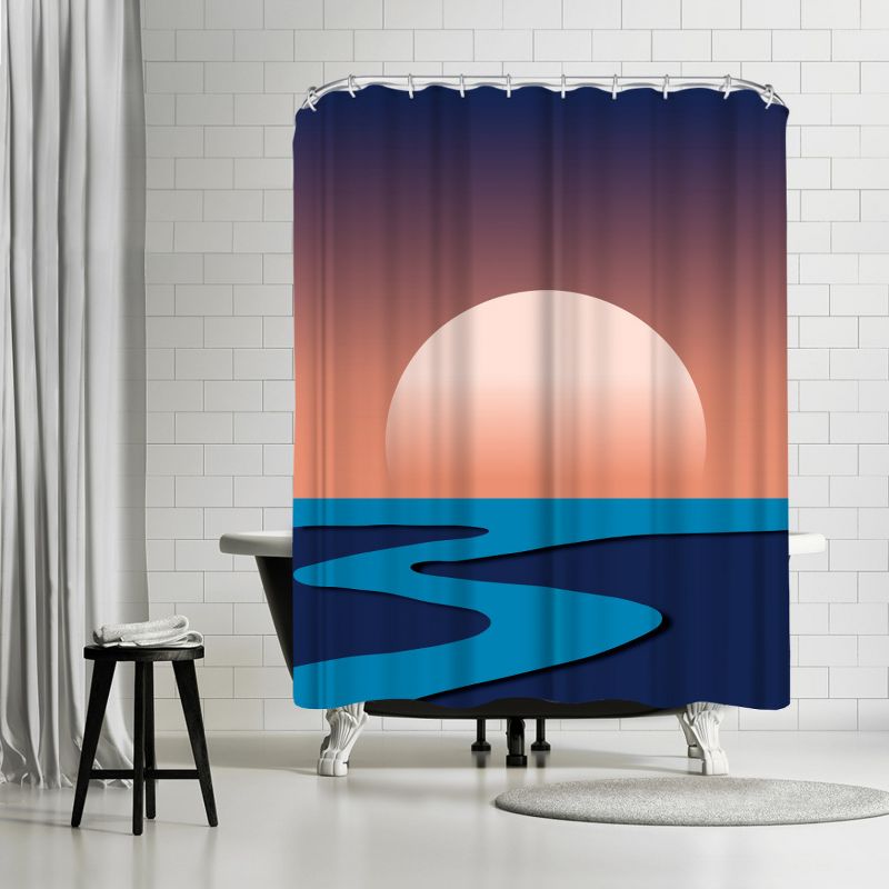 Americanflat 71x74 Landscape Shower Curtain by Miho Art Studio, 1 of 6