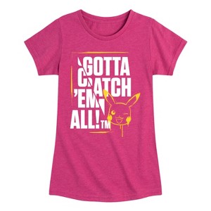 Girls' - Pokémon - Gotta Catch Em All Fitted Short Sleeve Graphic T-Shirt - 1 of 4