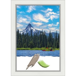 Amanti Art Eva White Silver Picture Frame - 1 of 4