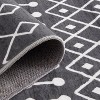 Acekool Washable Boho Area Rug, Low Pile, Non Slip, Foldable, Geometric Print for Entryway, Kitchen, Living Room, Blue Gray, Multi Sizes - 4 of 4