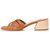 Journee Collection Womens Moree Open Square Toe Block Heel Sandals Brown 7.5 - 2 of 4