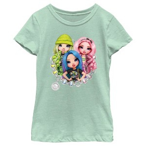 Girl's Rainbow High Chain Circle Characters T-Shirt - 1 of 4
