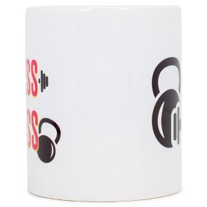 Elanze Designs Witness the Fitness Weights 11 Ounce White Ceramic Coffee Mug - 1 of 2