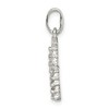Black Bow Jewelry Sterling Silver and CZ, Lauren Collection, Initial F Pendant - 2 of 4