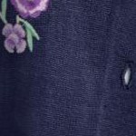 navy flower embroidery