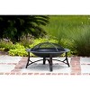 Fire Sense Fire Pit Roman Hand Brushed Finish Wood Burning Lightweight Portable Outdoor Firepit Backyard Fireplace Included Screen Lift Tool - 35" - 4 of 4