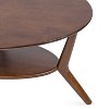 Kate and Laurel Nylah Oval Coffee Table, 48x26x18, Walnut Brown - 3 of 4