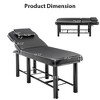 Dolonm 31.5" Wide - Quality Leather Beauty Spa Furniture Massage Table Bed Iron on Round Legs Facial Bed Beauty Bed - 2 of 4