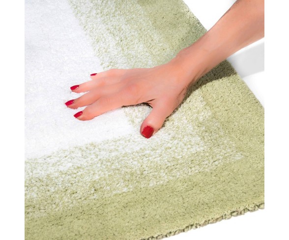 Whitney Ombre Reversible 2 Piece Bath Rug Set Nile Green - Chesapeake Merchandising Inc.