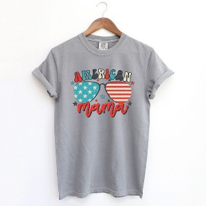 Simply Sage Market Women's American Mama Sunglasses Short Sleeve Garment Dyed Tee - 1 of 2