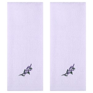 REGALWOVEN Bathroom Home Decor Cotton Soft Absorbent Floral Embroidered Hand Towel 13" x 29" - 1 of 4