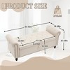 MOONMISS 55.12"Storage Ottoman Button Tufted Upholstered Linen Fabric Storage Ottoman Bench for Living Room,Bedroom End of Bed Bench - 3 of 4