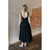 Women's Poplin Sleeveless Midi Dress - MABLE - 3 of 4