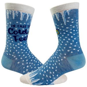 Crazy Dog T-Shirts Women's In Case Of Cold Feet Socks Funny Wedding Day Bride Sarcastic Wedding Ring Novelty Footwear - 1 of 4