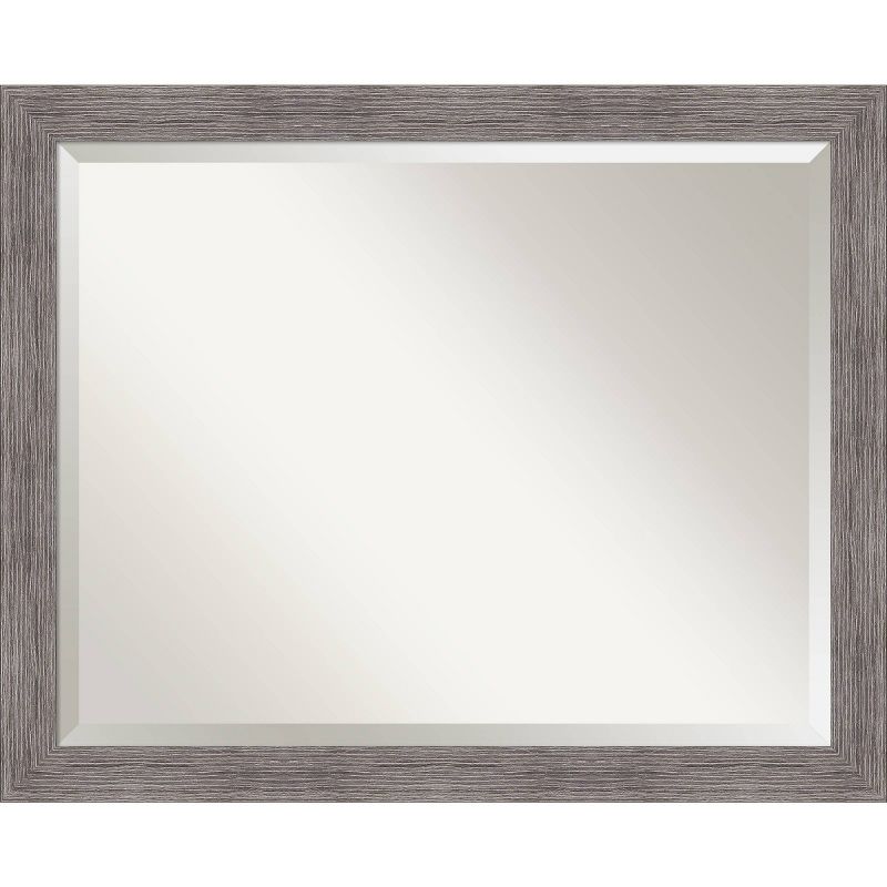 Pinstripe Narrow Framed Bathroom Vanity Wall Mirror Gray - Amanti Art, 1 of 10