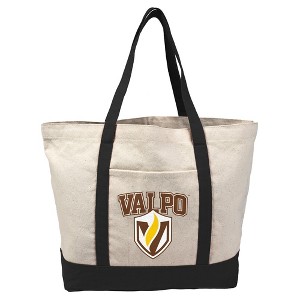 Valparaiso University Primary Logo Canvas Tote Bag With External Pocket, Reusable Shoulder Bag for Shopping, School, Beach - 1 of 4