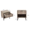 GDFStudio Dumbo Modern Fluted Nightstand with 1 Drawer and 1 Open Shelf - 3 of 4