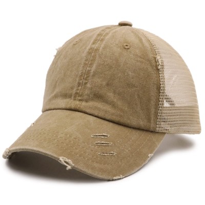 Nertpow Womens Pony Hat High Ponytail Baseball Cap Girls Messy Bun Caps Camouflage Trucker Bad Hair Day Adjustable Dad Hat