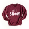 Simply Sage Market Let It Snow Sweatshirt - 2XL - Maroon - 2 of 4