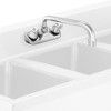GRIDMANN Commercial Wall Mount Sink Faucets, 4" Centers with Swivel Spouts, NSF, Dual Handles, Brass Construction, Chrome Polished Finish - 3 of 4
