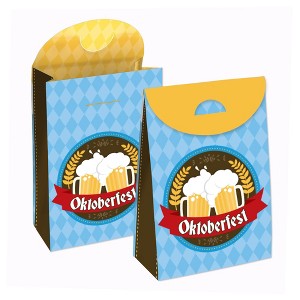 Big Dot of Happiness Oktoberfest - Beer Festival Gift Favor Bags Party Goodie Boxes - Set of 12 - 1 of 4