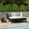vidaXL Garden Furniture Set Black and Cream White - 2 of 4