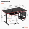 Bestier 58" Electric Standing Desk, Height Adjustable Computer Desk with Keyboard Tray & Host Shelf for Home Office, Black 3D Carbon Fiber - 4 of 4