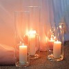 4E's Novelty Set of 3 Glass Cylinder Vases with Gold Rim – Elegant Centerpieces & Candle Holders - 4 of 4