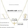 14K Gold/Silver Cross Necklace, Minimalist Dainty Pendant Chain, Everyday Religious Jewelry Gift for Women - 4 of 4