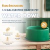 Farm Innovators P-60 1.5 Gallon Electric Heated Pet Water Bowl with Thermostatic Control and Anti Chew Cord Protector, 60 Watt, Green (2 Pack) - 2 of 4