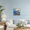 Stupell Industries Rainbow Sea Turtle & Bubbles Floating Frame Canvas Art - 3 of 4