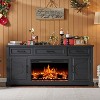 AMERLIFE 70" Farmhouse Fireplace TV Stand, Entertainment Center Table with 30'' Electric Fireplace - 3 of 3