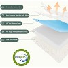 AMERLIFE 6 Inch Tri-Fold Memory Foam Mattress with Removable Washable Cover, for Guests, Camping, Dorm & Travel, White - 4 of 4