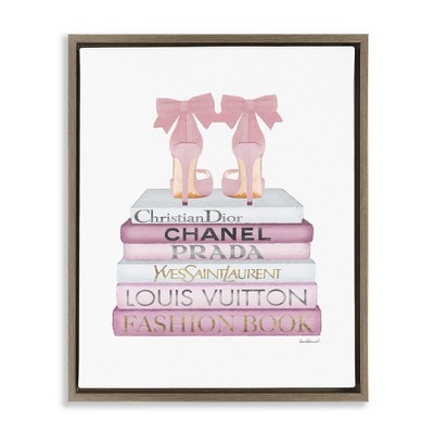 Stupell Industries Pastel Pink Heels & Books, 25" x 31"
