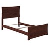 Atlantic Furniture Metro Twin Extra Long Traditional Bed with Matching Footboard and Turbo Charger in Walnut - image 4 of 4