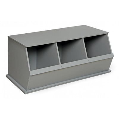 Badger Basket Three Bin Stackable Storage Cubby