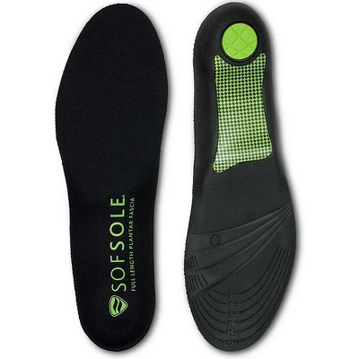 Sof Sole Full Length Plantar Fascia Orthotic Shoe Insoles - Black : Target
