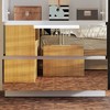 FUFU&GAGA Mirrored Door Wardrobe Clothes Organiser with Hanging Rod White - 4 of 4
