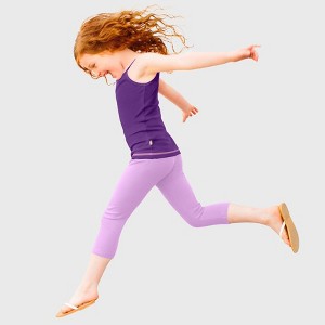 City Threads Girls 100% Cotton Soft Capri Leggings - USA-Made - 1 of 4